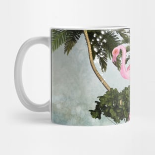 Wonderful flamingo with palm trees Mug